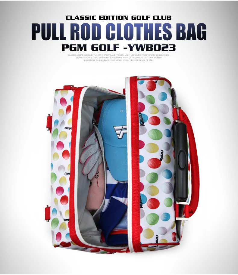 

PGM Professional Women Golf Bag Lady Clothing Package Travel Set Large Capacity Trolley Clothes Bag Outdoor Sports Easy To Carry