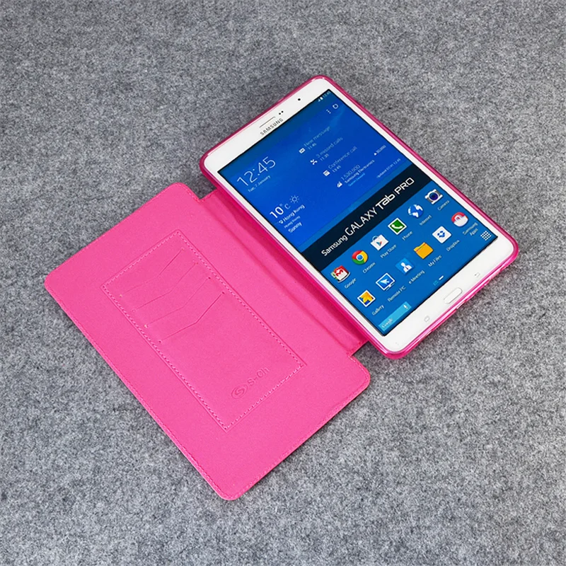 Для Samsung Galaxy Tab Pro 8 4 T320 T321 T325 откидная крышка из искусственной кожи задняя Мягкий