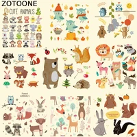 zotoone cute cartoon animal patches for clothing iron on transfers diy accessory decoration print on t shirt jeans for children