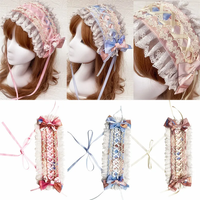 

Milk & Cookies ~ Sweet Lolita Headband with Lace Trimming