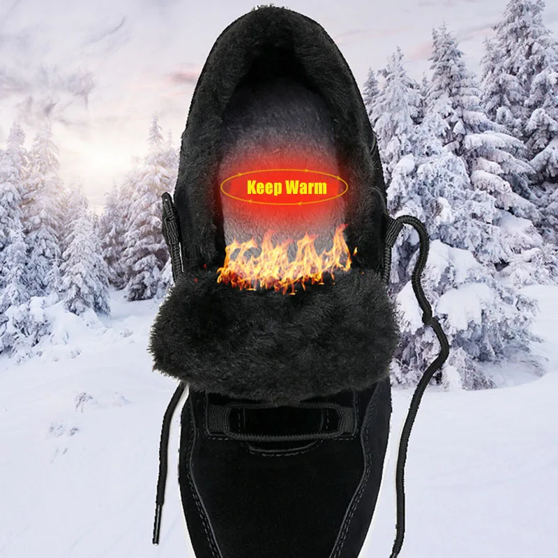 ZALAVOR Winter Sneakers Outdoor Lace Up Casual Warm Fur Daily Patchwork Walking Shoes Men Young Boy Antiskid Size 39-44 | Обувь