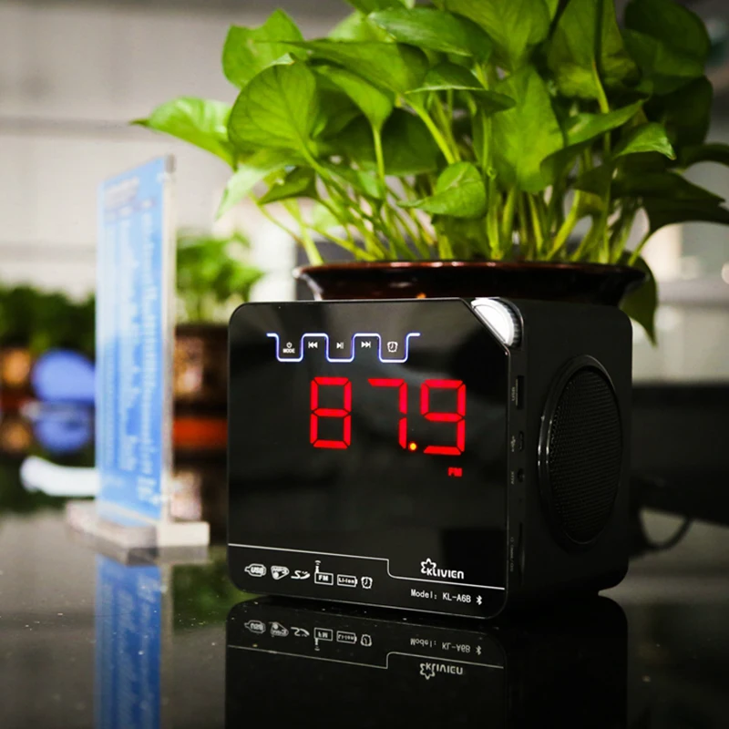 Dbigness lcd деревянный HIFI Портативный беспроводной Bluetooth динамик стерео USB TF FM сабвуфер Колонка будильник пульт дистанционного управления Altavoz