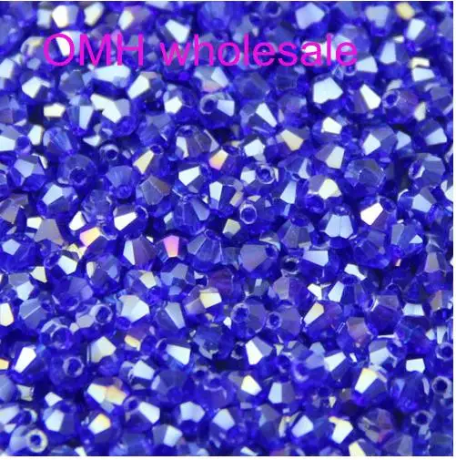 OMH оптовая продажа 3 мм 200 шт. AAA двухконусные высококлассные бусины из