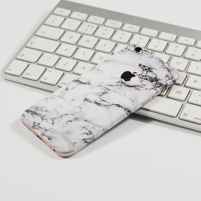 Мраморное волокно Декор задняя пленка для Apple iPhone 6 S Plus мобильного телефона