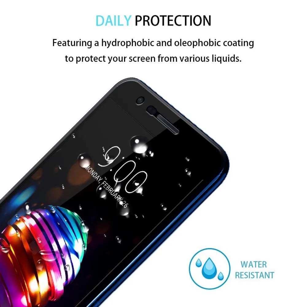 Защитный экран из закаленного стекла с полным покрытием для LG K10 2018/LG K30 |