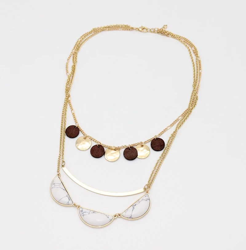 Новинка 2016 три полукруга белый камень многослойный брусок вафель Купер дерево