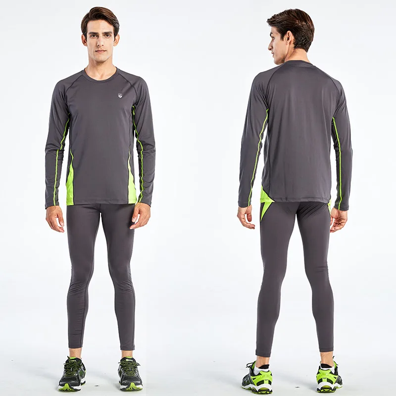 2 шт. футболка для тренировок и упражнений Мужская с длинным/коротким рукавом