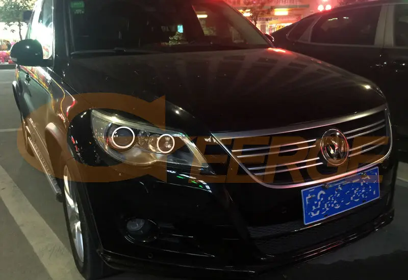 Для Volkswagen VW Tiguan 2009 2010 2011 ксеноновая фара RF Bluetooth контроллер многоцветный ультра яркий RGB светодио дный angel eyes kit
