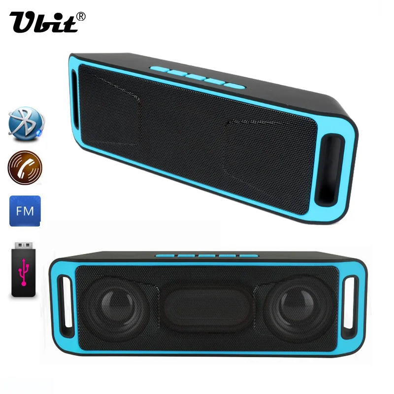 Ubit портативный беспроводной динамик Bluetooth 4 0 стерео сабвуфер TF USB fm радио