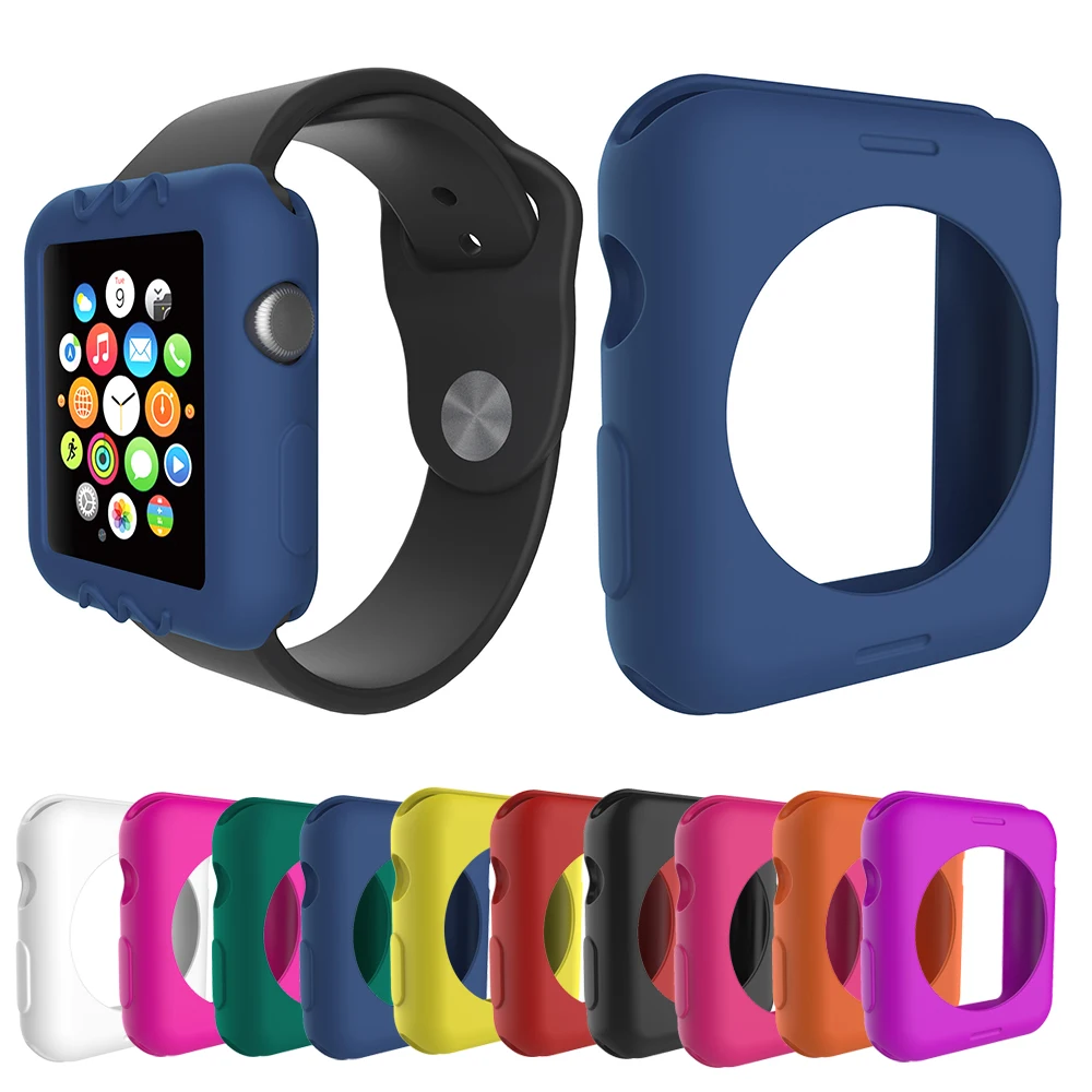 Essidi 38 мм 42 Ударопрочный Мягкий силиконовый чехол для часов Apple Watch Series 1 2 3 Quick Fit