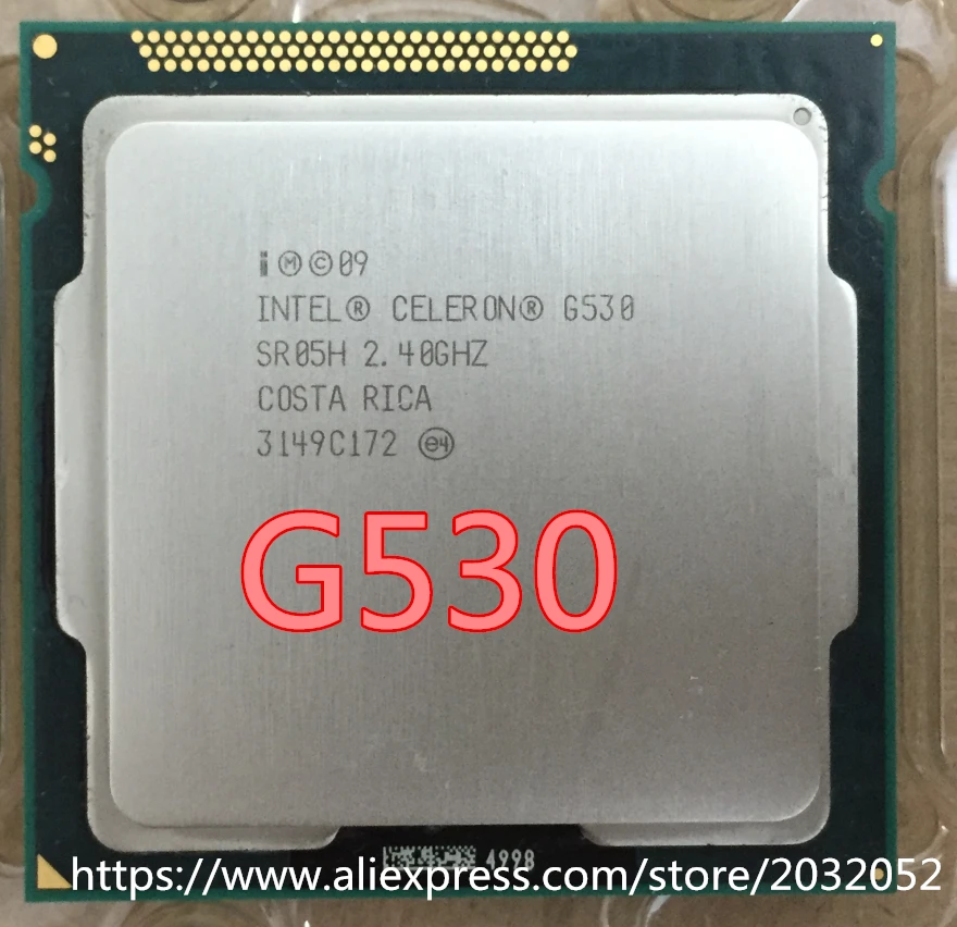 Процессор Intel Celeron G530 cpu 2 M/2,4G/65 W LGA 1155 TDP 65W для настольных ПК с разбитыми кусочками(Рабочая