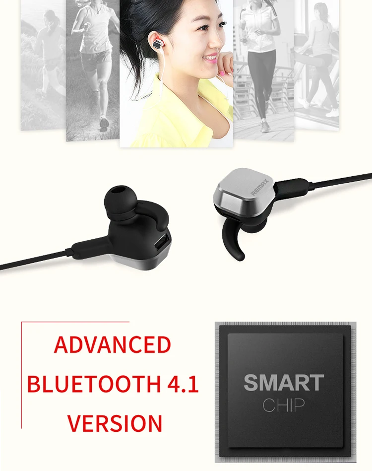 Remax S2 Магнитная Спортивная Bluetooth гарнитура белые наушники с микрофоном Музыка чистый объем+ оригинальная посылка для Android