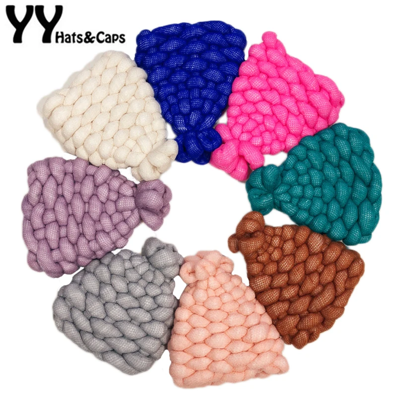 Уличная вязаная шапка Skullies Beanies ручной работы трикотажные шапки без полей для