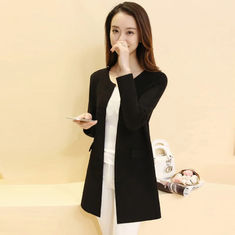 Новинка 2017 женский кардиган с открытой строчкой большой размер свободный тонкий