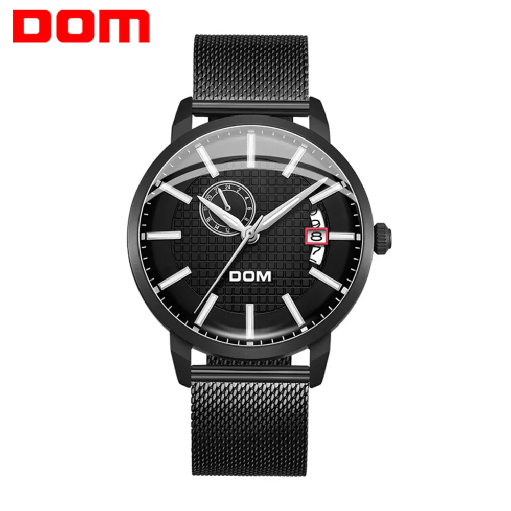 DOM топ мужские часы Топ бренд класса люкс автоматические механические полностью