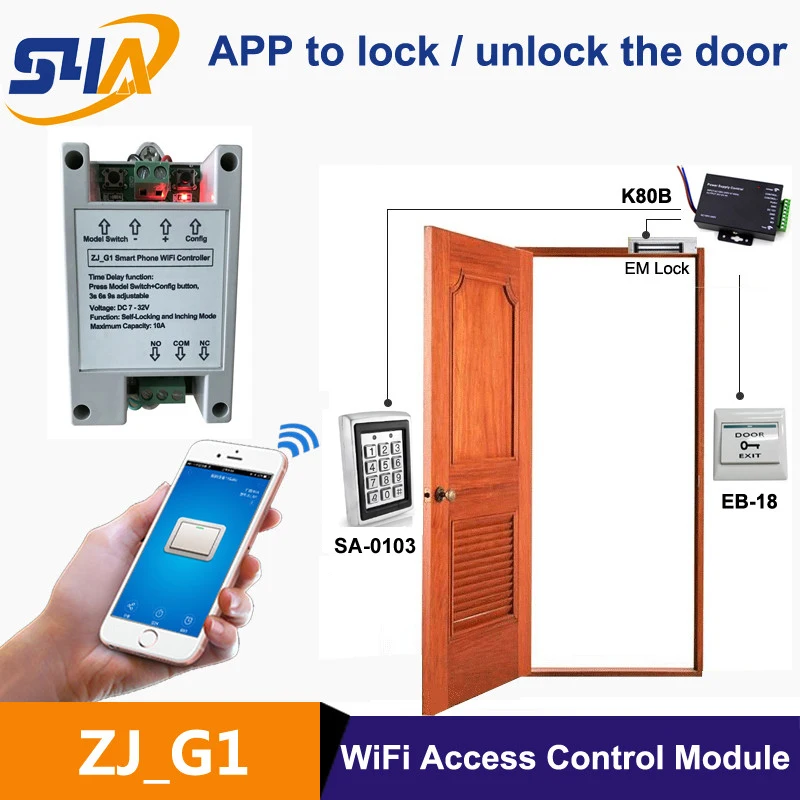 ZJ_G1 модуль Wi Fi для управления доступом к смартфону|access control module|control accesswifi access |