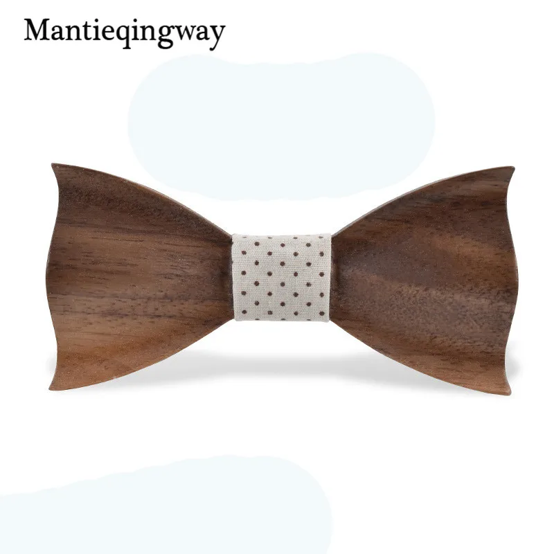 Mantieqingway Детские деловые свадебные костюмы деревянная бабочка галстук твердая