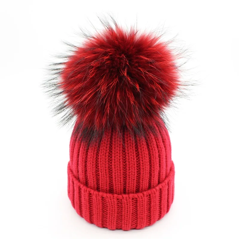 

Ditpossible real fur hat fashion big pompom beanies winter hats for women skullies cap female gorro bonnet hat beanie