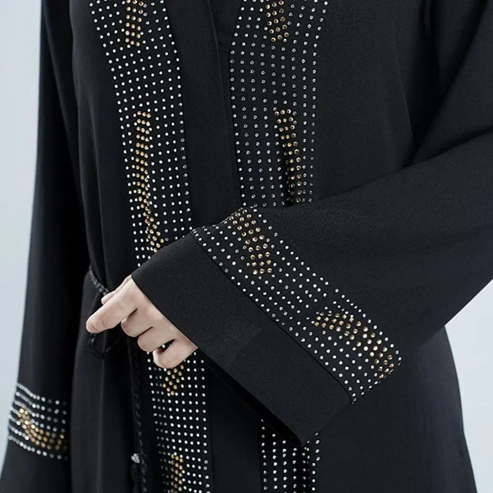 DSstyles мусульманские abaya женские кардиганы с v-образным вырезом горячее
