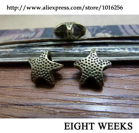 

Zinc alloy pendant jewelry accessories diy handmade material charms starfish 13 * 14 - hole 4.5 mm