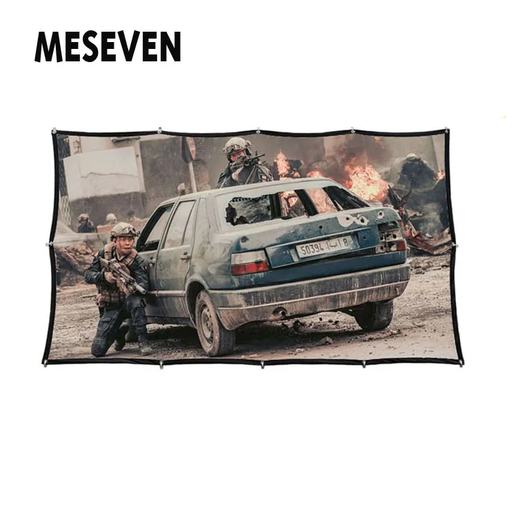 Портативный проектор MESEVEN HD складной двухсторонний экран для домашнего