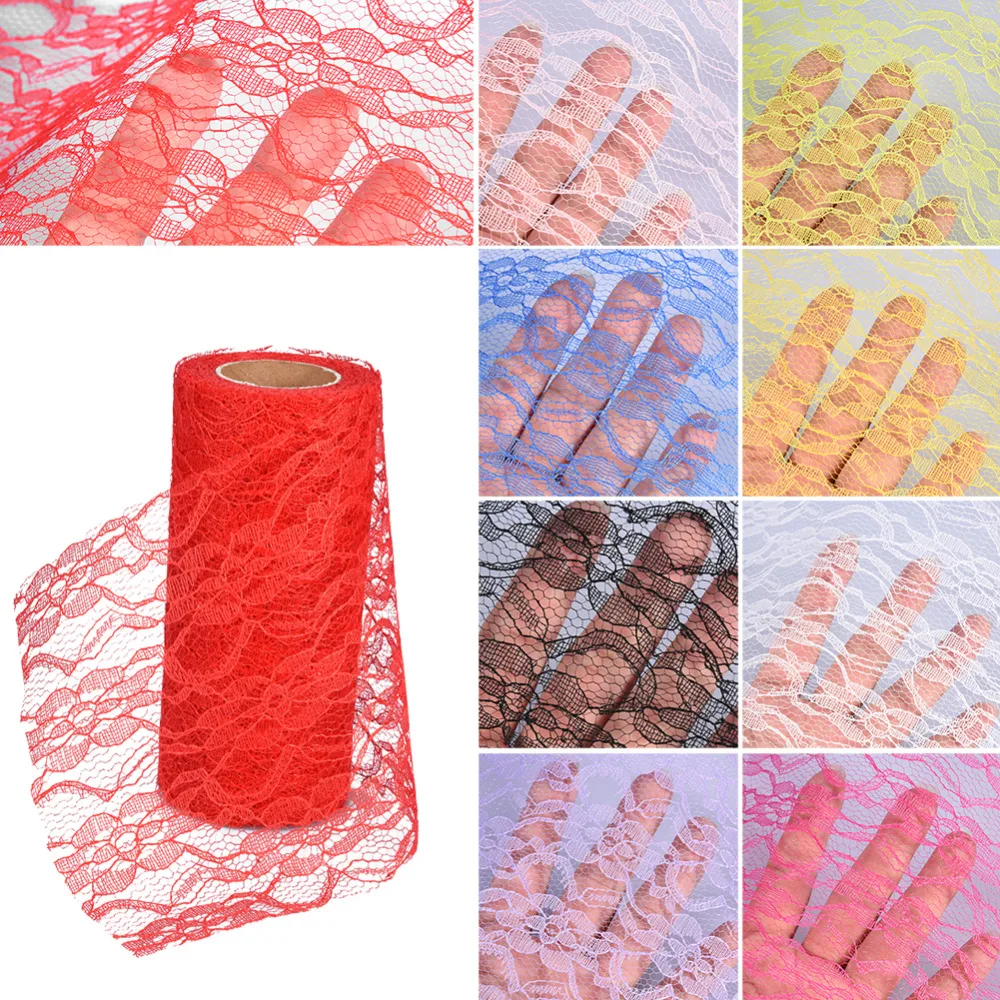 10 Yards Lace Tulle Roll Multicolor DIY Crafts Wedding Event Banquet Ribbon Gifts Embroidered Mesh | Дом и сад