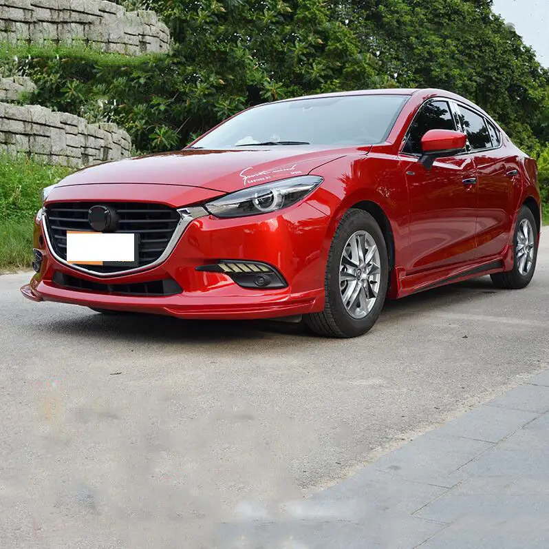 Unpaint сбоку юбки underboard расширение 2 шт. подходит для Mazda 3 Axela