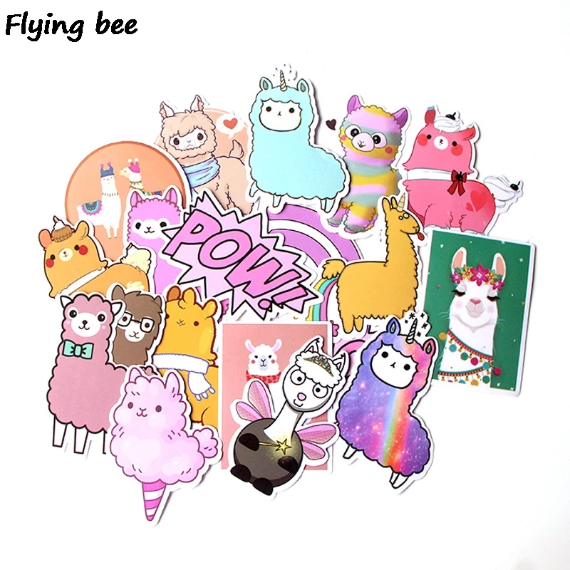 Наклейки Flyingbee альпака водостойкие 18 шт. | Электроника
