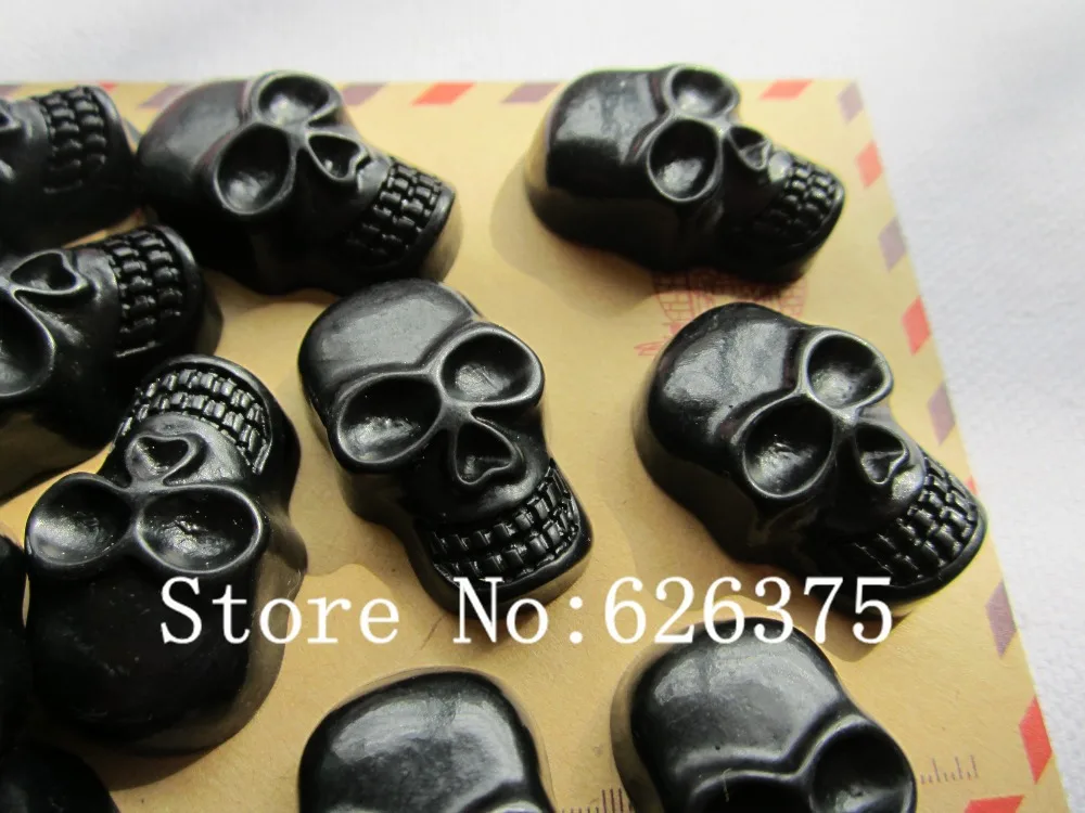 Рена! Полимерный милый черный череп для волос с бантом центр скрапбукинга