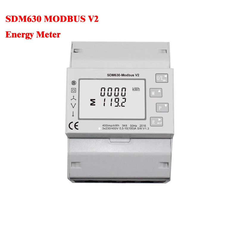 SDM630 Modbus V2 Многофункциональный анализатор мощности 1p2w 3p3w 3p4w modbus/Энергия импульса