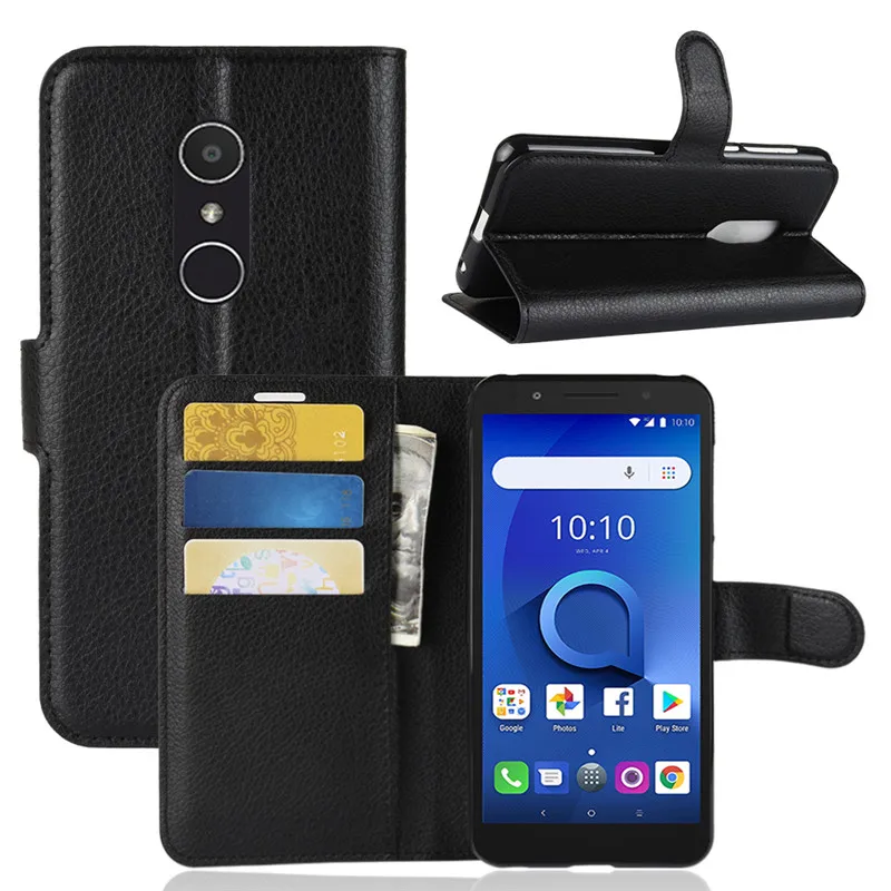 Кожаный чехол для Alcatel 1X 5059D держатель телефона сумка alcatel 1x1 X 5059x стэндер Алмазный