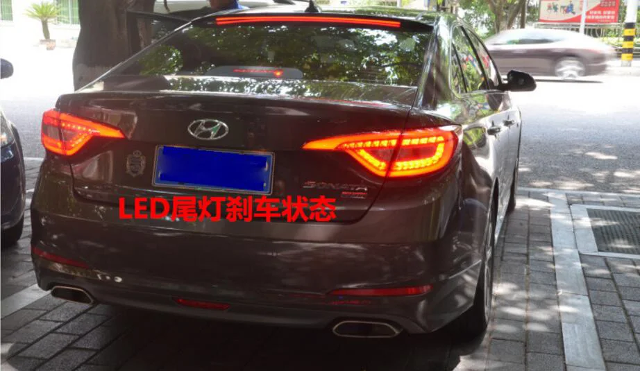Год задний светильник для hyundai sonata задний светильник автомобильные аксессуары светодиодный DRL Taillamp для sonata противотуманный светильник