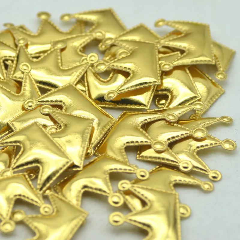 Золотые Ультразвуковые швейные нашивки &quotКорона&quot сделай сам 38 мм * 50 30 штук