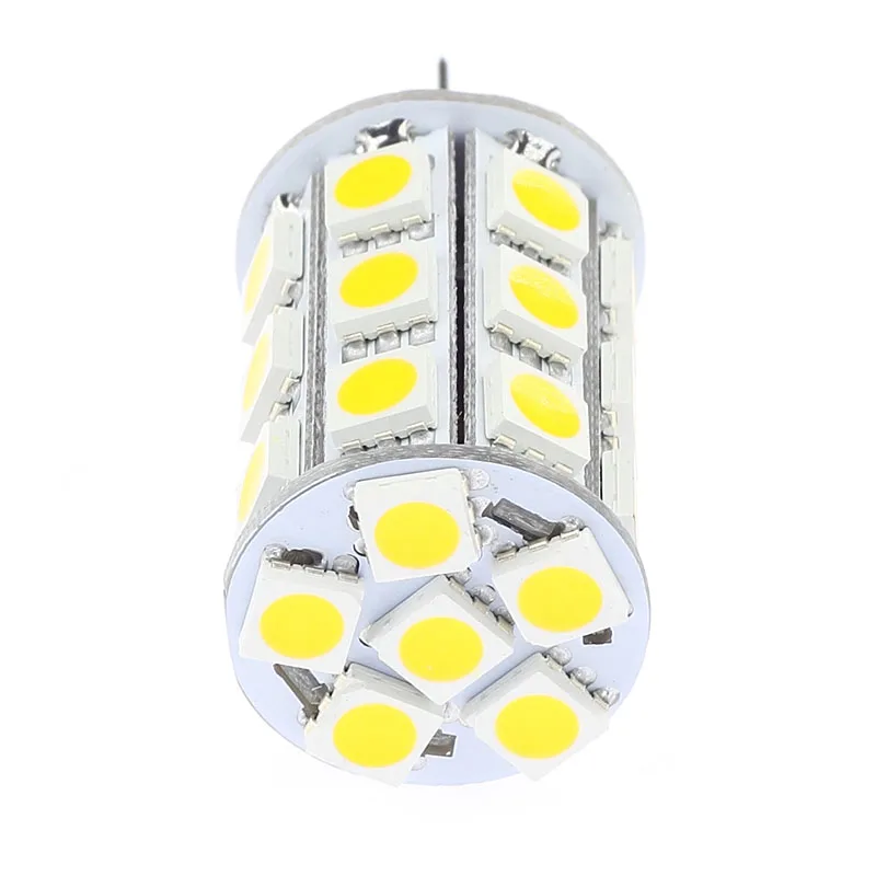 Фото Светодиодная лампа G4 12 В/24 В 27 светодиодов 5050 SMD сверхъяркая для лодки с Светодиодная лампа G4 12 В/24 В 27 светодиодов 5050 SMD сверхъяркая для лодки с