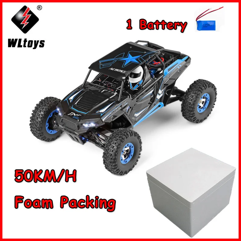 Wltoys 12428 RC автомобиль 1/12 2,4G 4WD электрические машины матовый Рок Гусеничный RTR радиоуправляемые игрушки автомобиль внедорожник йети - Цвет: 12428-B Foam 1battey