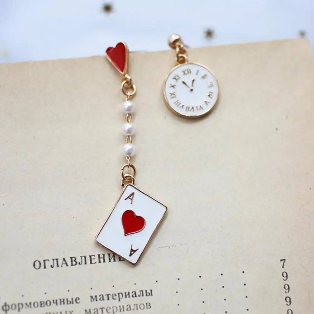 Шикарные покерные часы сердце очарование искусственный жемчуг асимметричные