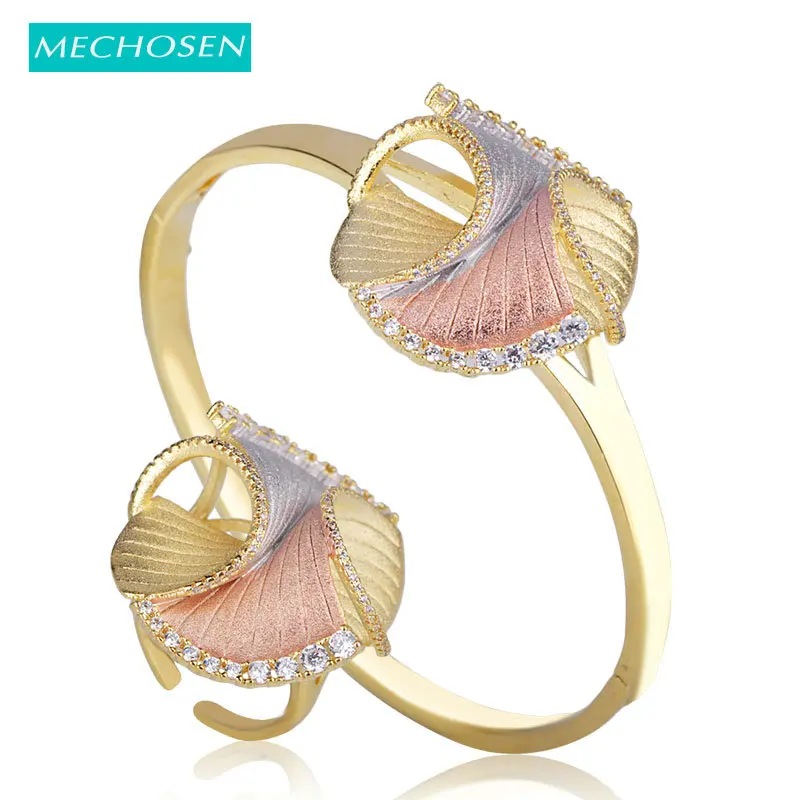 Набор ювелирных украшений MECHOSEN набор из 3 тонов колец и браслета латуни с