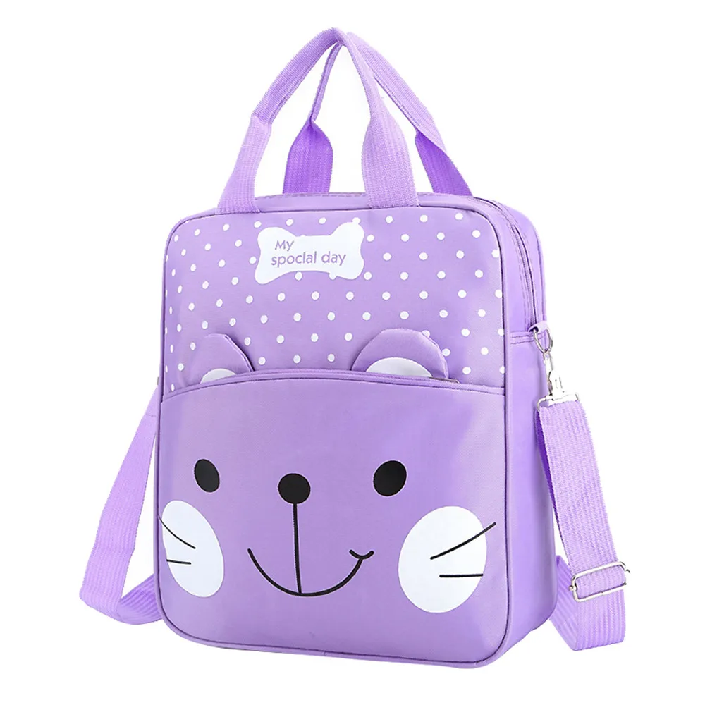 purple Прекрасный кот детский школьный рюкзак мультфильм водонепроницаемый рюкзаки/дети детский сад рюкзак/детские школьные сумки/ранец для мальчиков и девочек - Цвет: purple