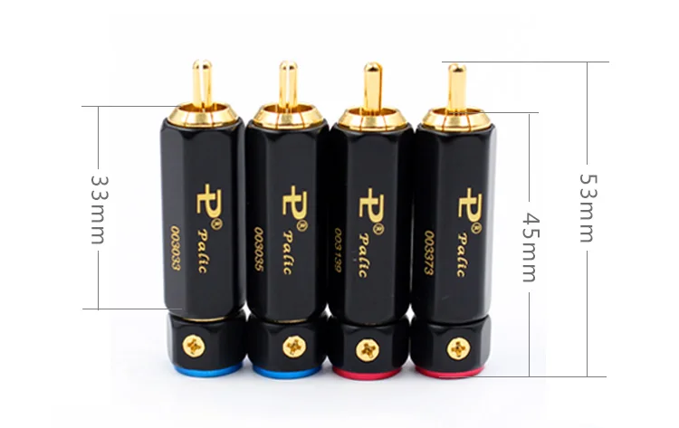 4 шт. ATAUDIO позолоченный HIFI RCA штекер Hi-end самоблокирующийся A/V разъем для Diy аудио кабель