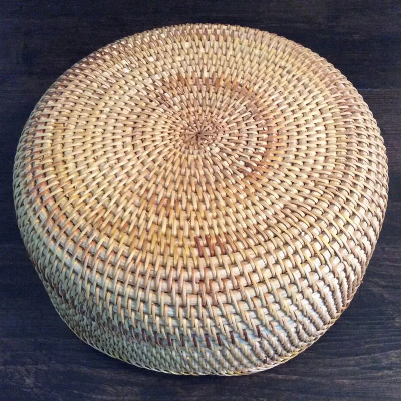 2 шт./лот корзина для хранения ручной работы плетеная круглая светло коричневая