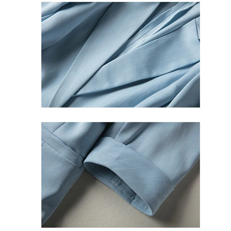 Женский приталенный пиджак в полоску повседневная офисная верхняя одежда