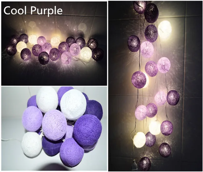 Новый дизайн холодный фиолетовый тон ватным тампоном гирлянды гирляндой