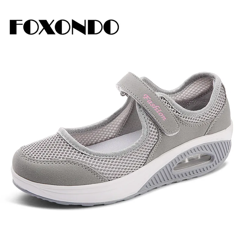FOXONDO/2019 г. летние модные женские туфли на плоской платформе женская Повседневная