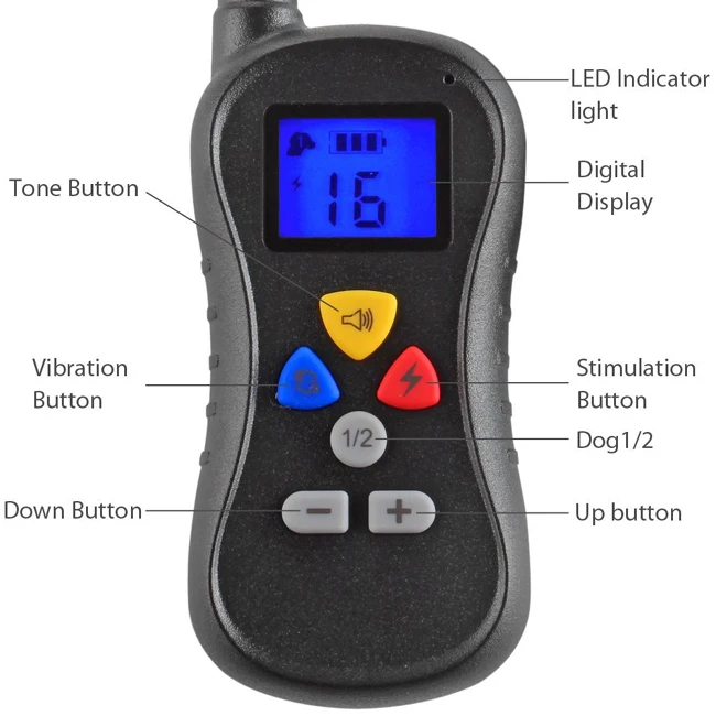 PET008 собачий тренировочный ошейник с дистанционным управлением 330 ярдов 16 уровней