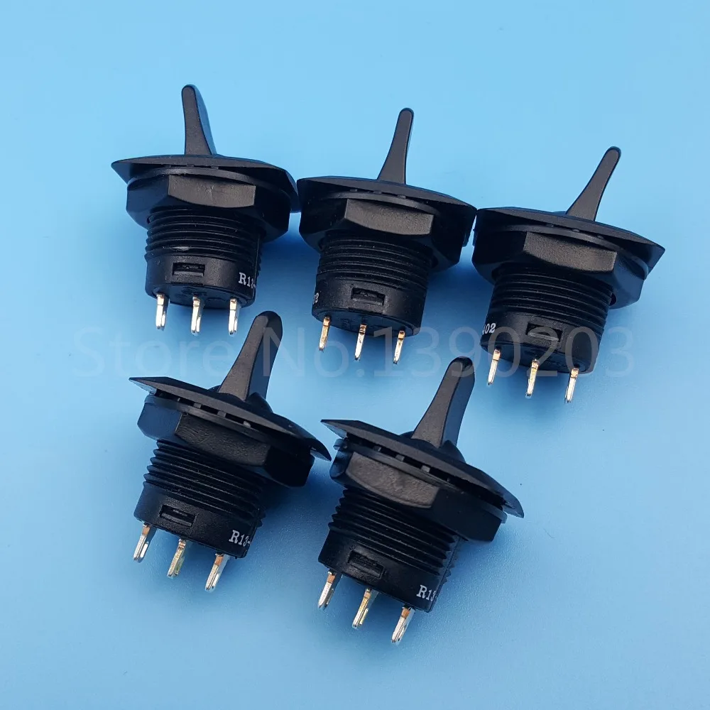 5 шт Черный R13 402D круглый 3Pin ВКЛ ВЫКЛ на 3 поддержание позиции тумблер SPDT Панель