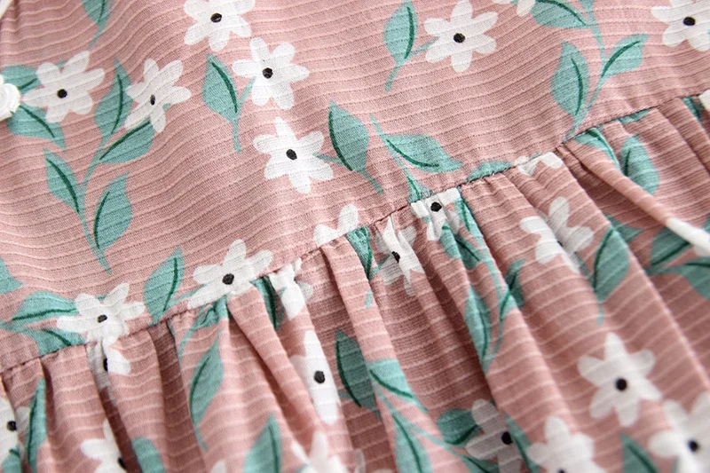 Демисезонный платье с длинными рукавами для девочек цветочный 2 до 8 лет