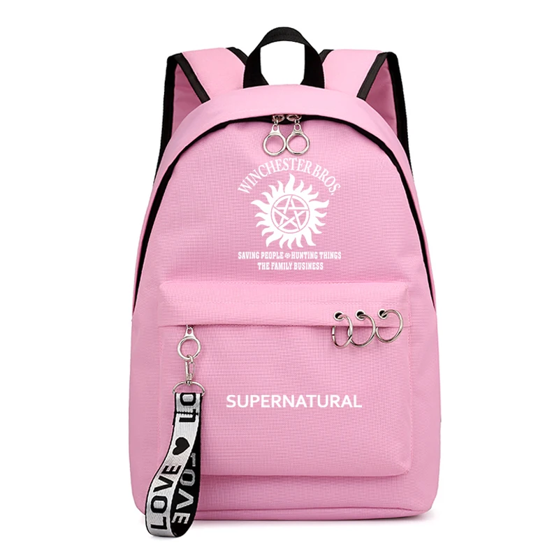 Rucksack Сверхъестественный рюкзак Sac A Dos Femme черный розовый рюкзаки модные школьные сумки для девочек-подростков Mochila рюкзак для путешествий - Цвет: Rucksack
