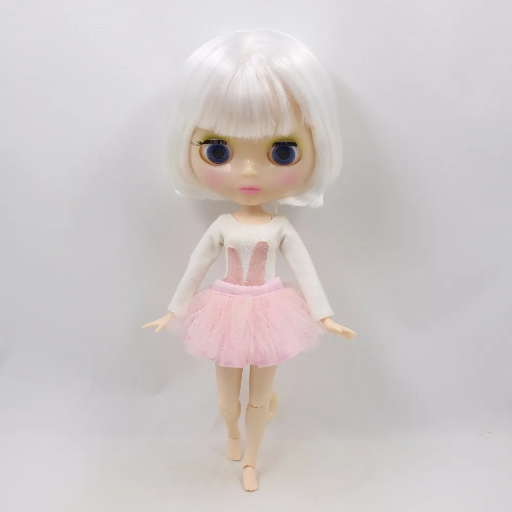 Ледяная фабрика blyth кукла 1/6 bjd 150BL136 белые волосы белая кожа шарнир тела полупрозрачное лицо 30 см