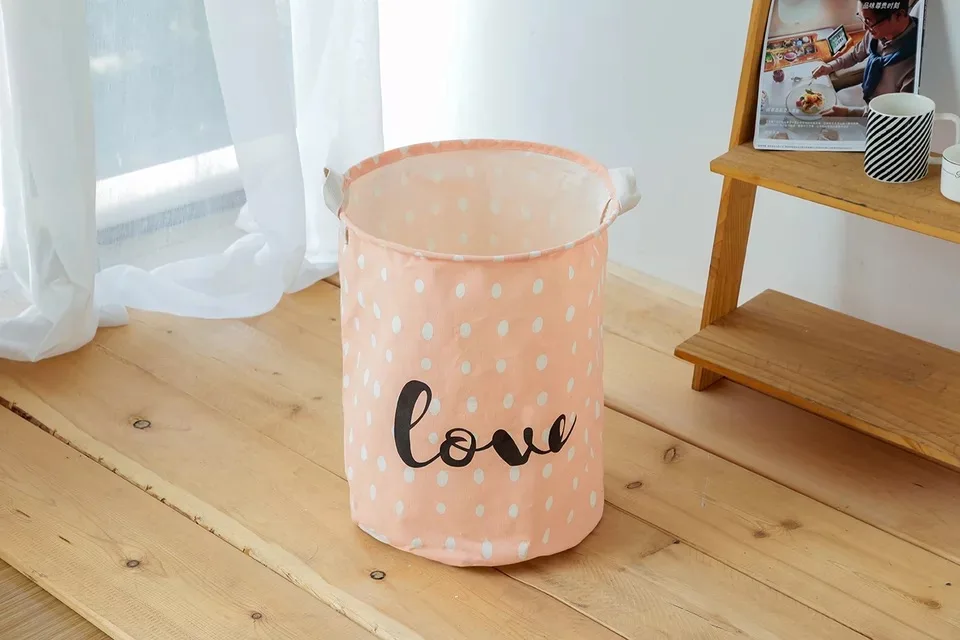 Корзина для хранения игрушек Милая английская буква Hello Life Love Розовый Синий