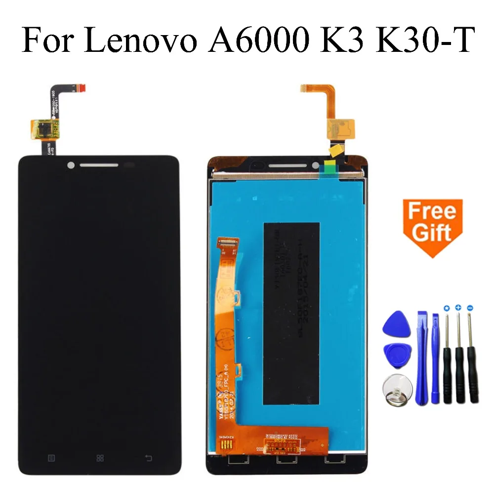 Черный ЖК дисплей + TP Для Lenovo A6000 K3 лимон K30 T W сенсорный экран дигитайзер замена
